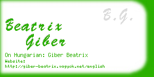 beatrix giber business card